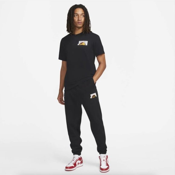 Air Jordan Jumpman Sport DNA Nike Men's Fleece Pants Jogger - Black - Picture 6 of 8